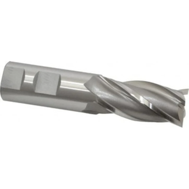 OSG 1, 2 LOC, 1 Shank Diam, 4-1/2 OAL, 4 Flute, Vanadium High Speed Steel Square End Mill Single End, Uncoated, Spira...